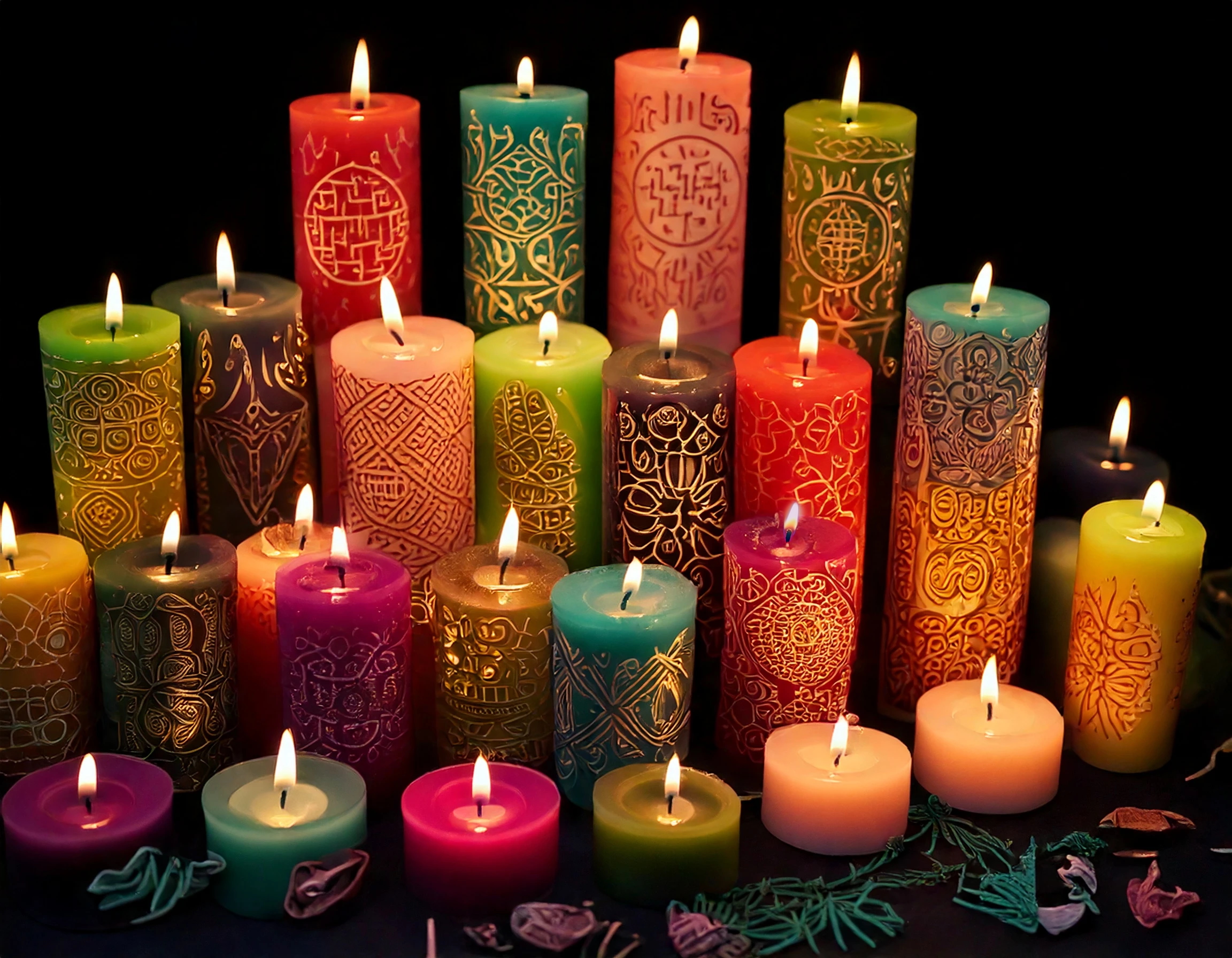 black magic spell casting witchcraft and occult candles